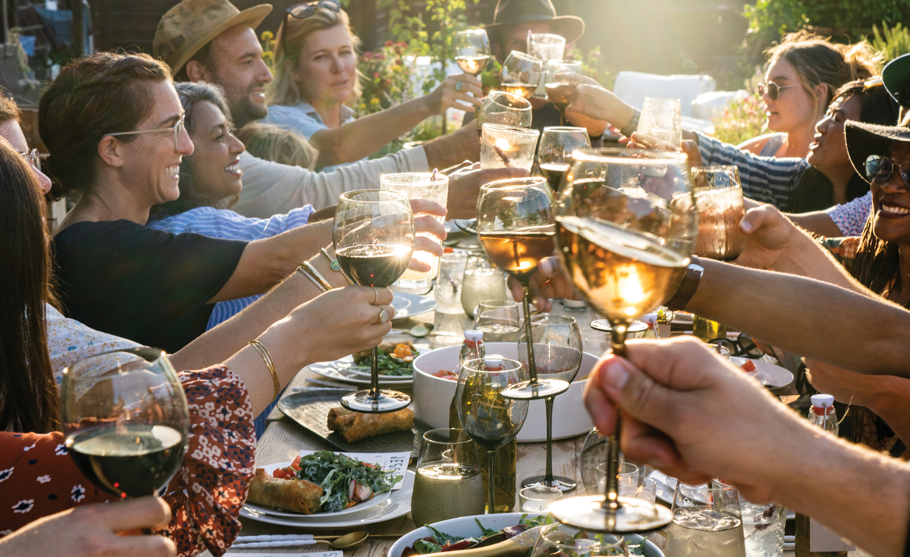 A toast at Sunset
